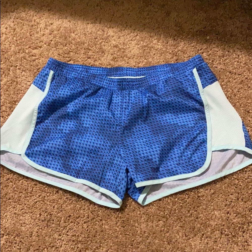 Blue Lined Running Shorts